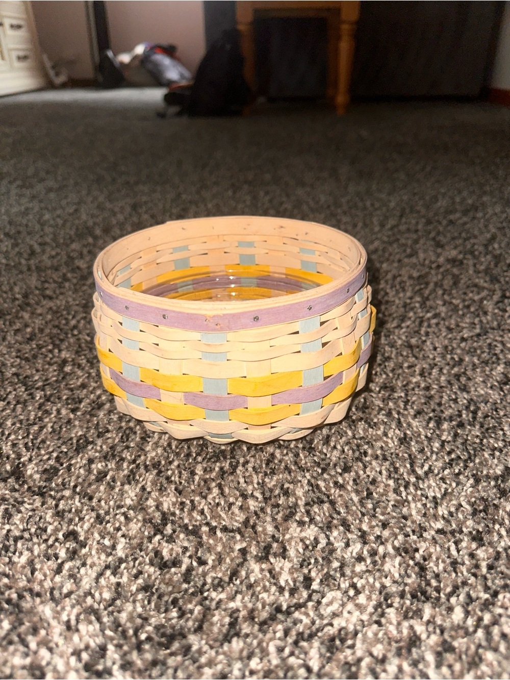 longaberger small circle easter themed basket